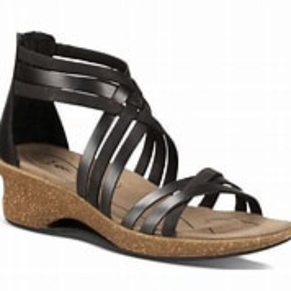 Ahnu Black Cork Sandals - Picture 2 of 3